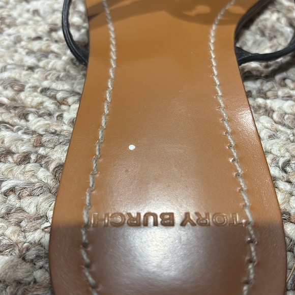 Tory Burch Square Toe Mini Miller Leather Thong Sandal 7.5 - Picture 5 of 9